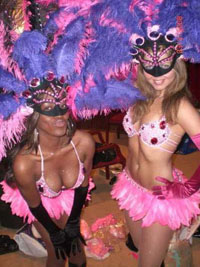 tropisch feest samba danseressen